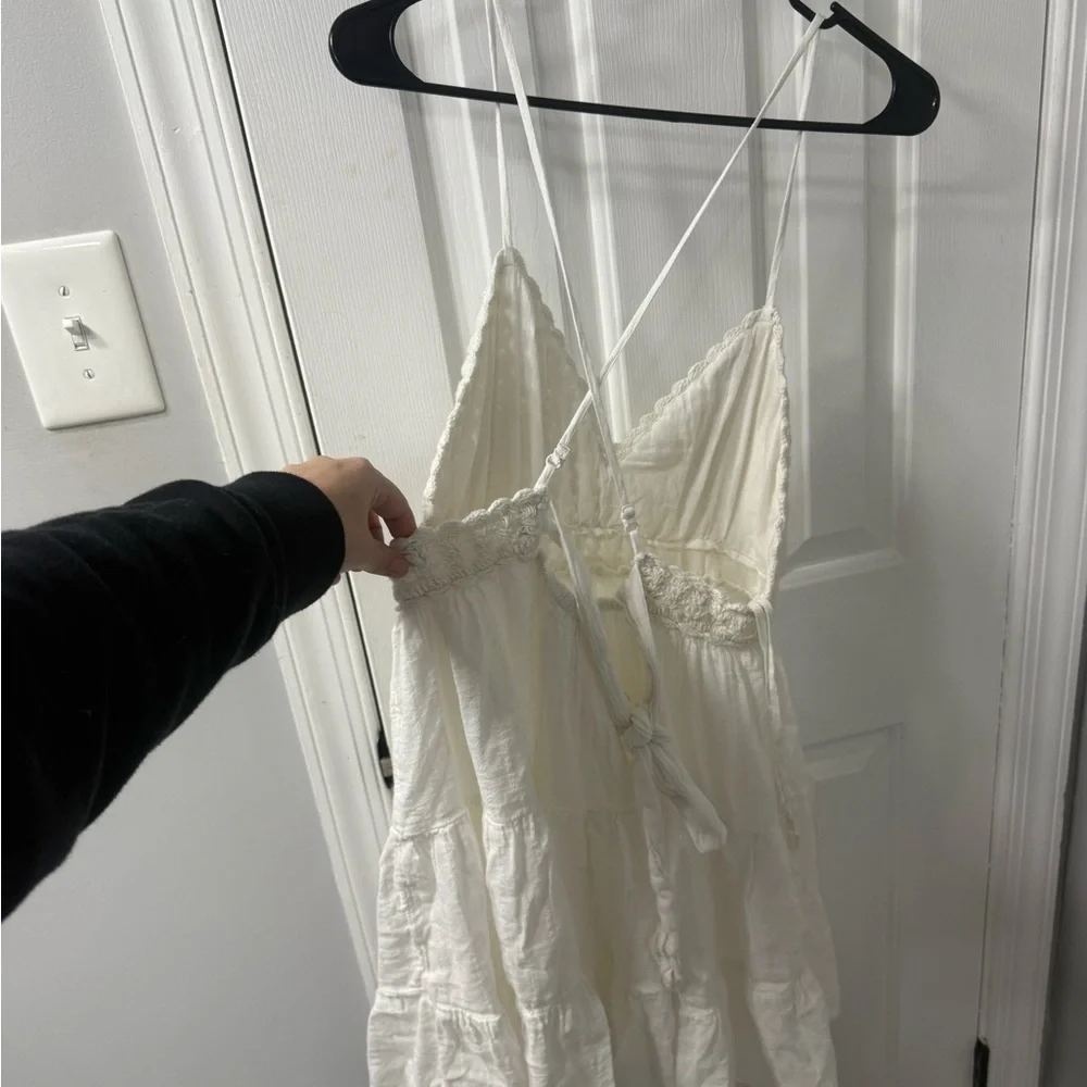 Aerie size large White Crochet Top Dress - Picture 4 of 8
